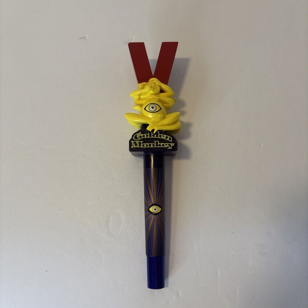 VICTORY BREWING GOLDEN MONKEY IPA draft beer tap handle. PENNSYLVANIA.